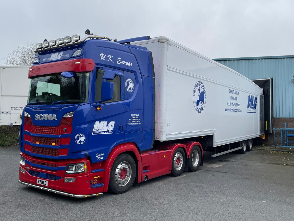MLC Scania with box trailer for tail lift delivery