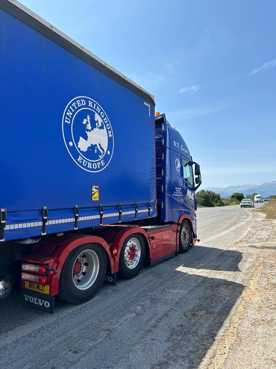 MLC truck on European road