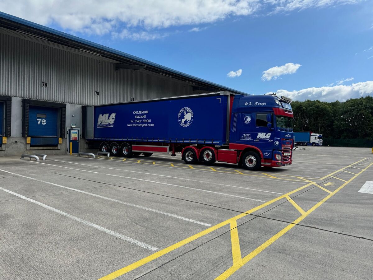 MLC curtainside trailer at loading bay